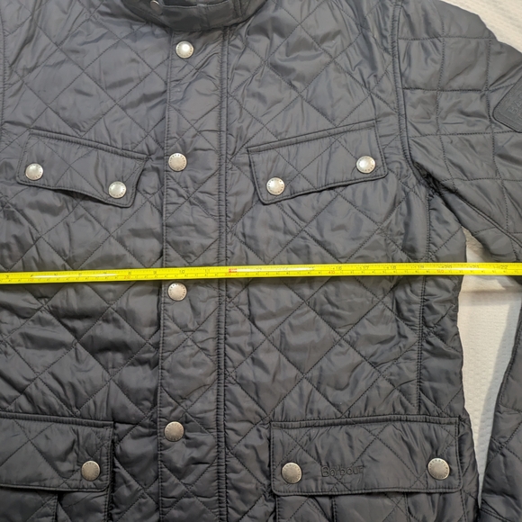 Men's Barbour Ariel Quilt Jacket International Black Motorcycle 75th Anni Size L - Picture 2 of 10